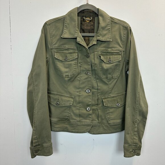 Lucky Brand Women's Military Utility Jacket Medium Olive Green - Picture 2 of 11